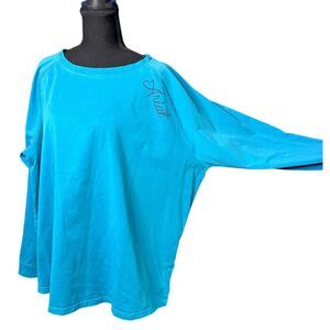 Ariat Womens Ropey Shield Long Sleeve Tee 2XL Western Cowgirl Spellout Horseshoe